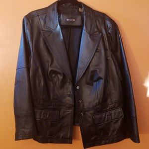 i.e. Relaxed Leather Jacket